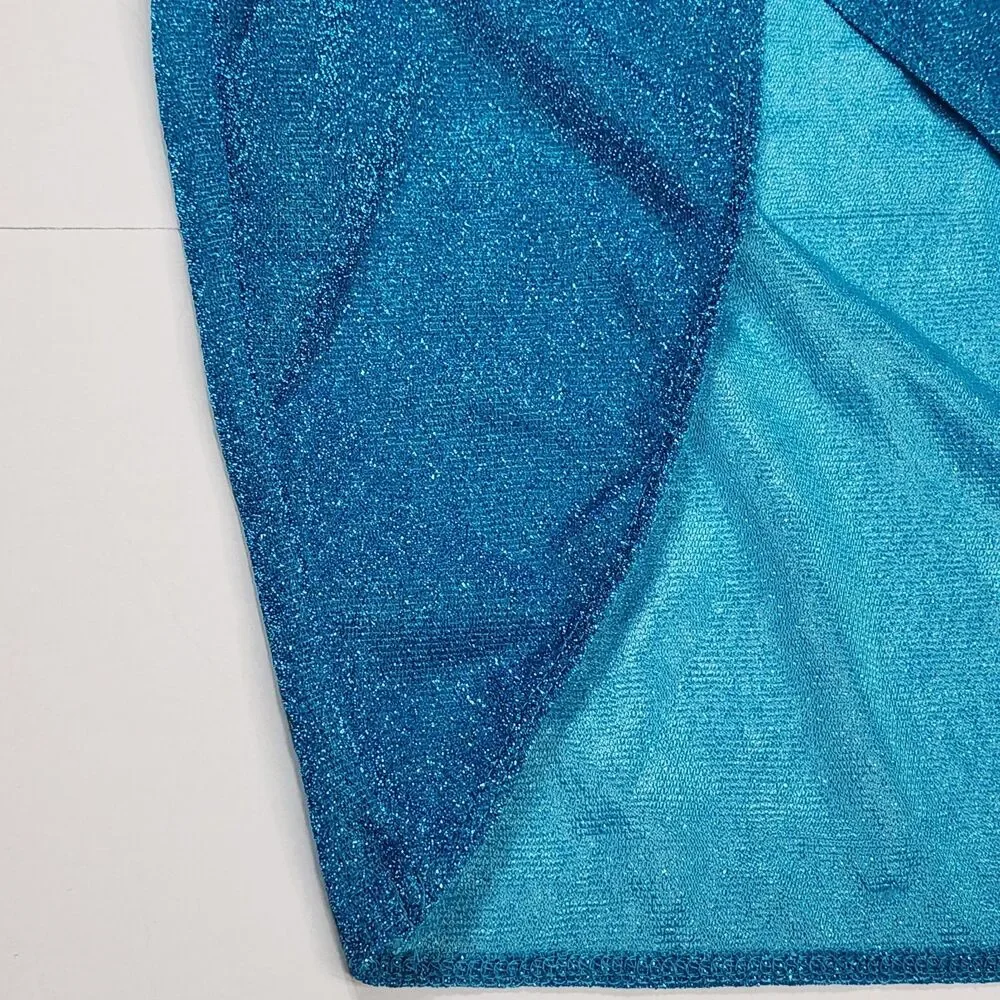 Prettylittlething 2 Way Beach Skirt Top Cover Up Size XS Glitter Knot Front